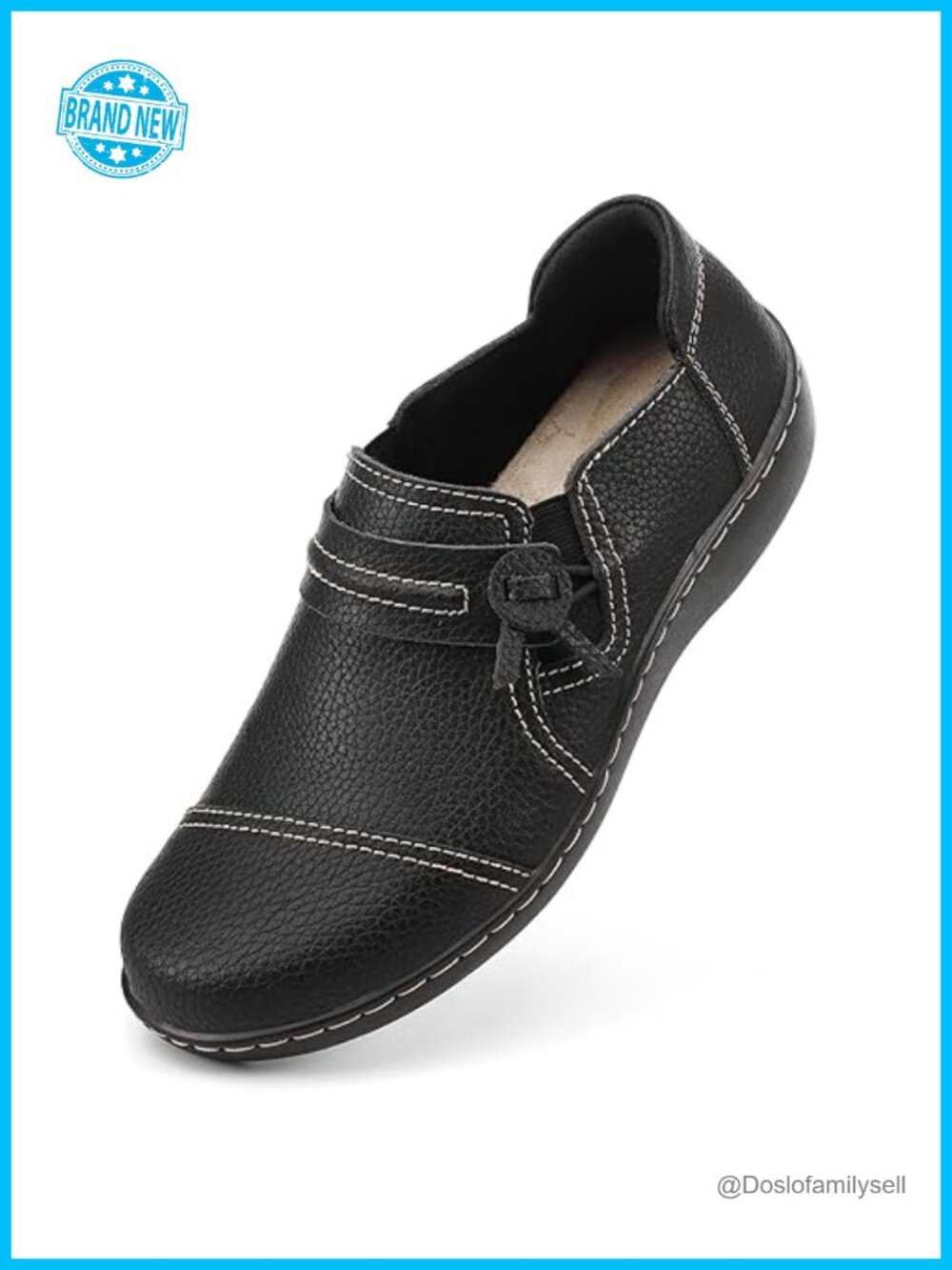 Full Grain Leather Loafers Slip On Comfort Casual Dress Walking Flats